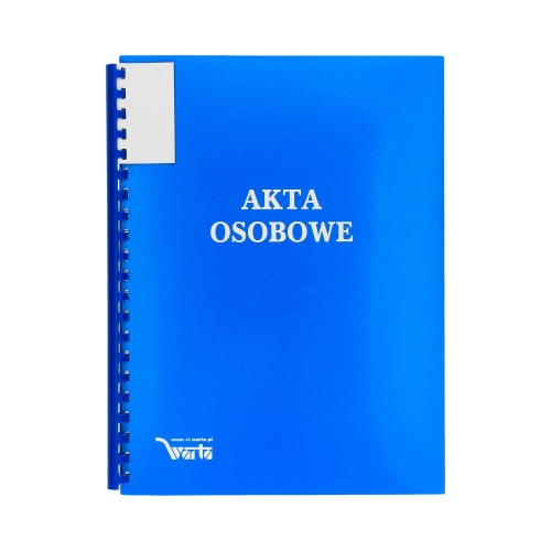 Teczka akta osobowe binda zewnętrzna niebieska niezadrukowana ABCDE