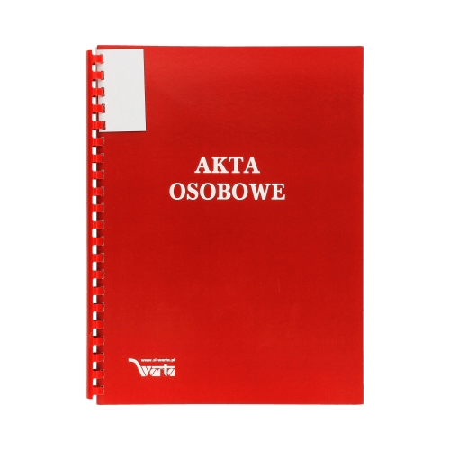 Teczka akta osobowe binda zewnętrzna czerwona niezadrukowana ABCDE