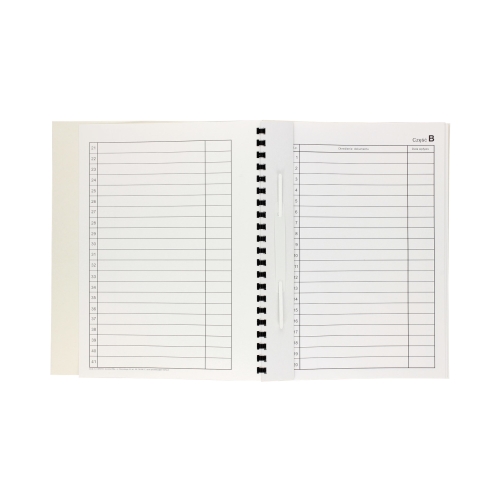 Teczka akta osobowe binda wewnętrzna czarna niezadrukowana ABCDE