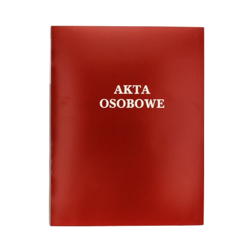 Teczka akta osobowe binda wewnętrzna czerwona niezadrukowana ABCDE