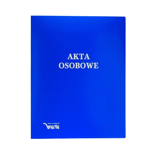 Teczka akta osobowe binda wewnętrzna niebieska niezadrukowana ABCDE