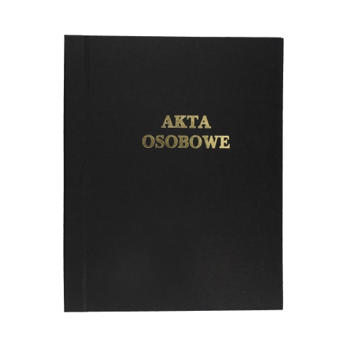 Teczka akta osobowe oklejana czarna niezadrukowana ABCDE