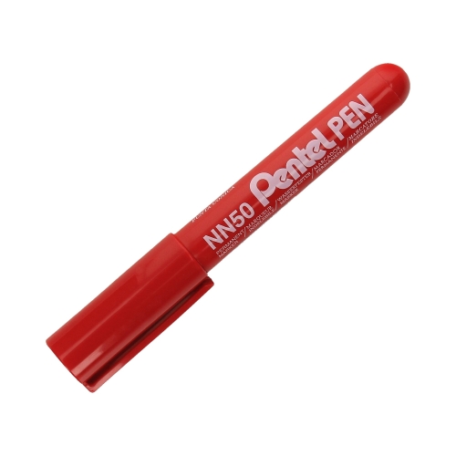 Marker permanentny 1.07mm czerwony okrągły Pentel N50