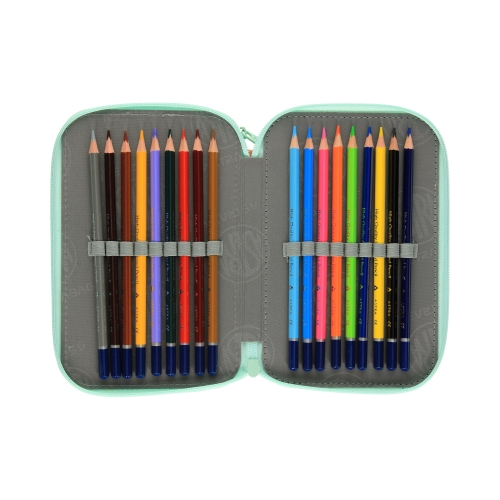 Piórnik z wyposażeniem podwójny Teddy Panda Astrabag