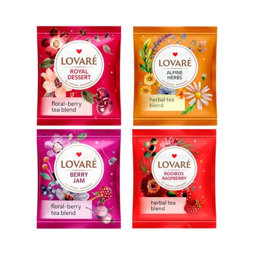 Herbata ekspresowa zestaw Flower Tea Lovare 32t koperty