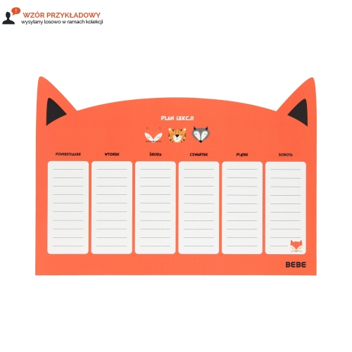 Plan lekcji A4 Friends  Boys BeBe