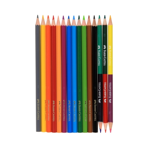 Kredki ołówkowe 12kol + 3szt. dwustronnych zamek na Wawelu Faber-Castell 201480