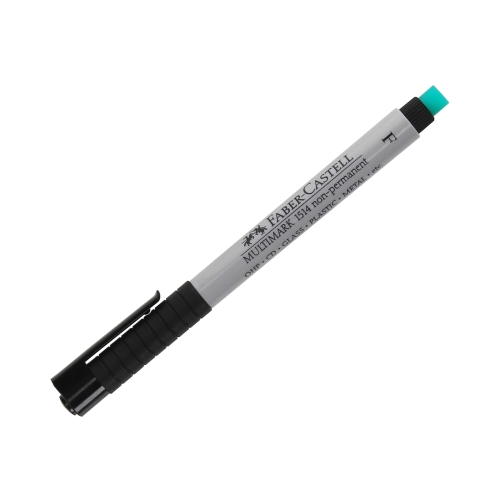 Foliopis 0.6mm F czarny zmywalny Faber-Castell
