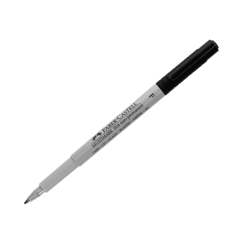 Foliopis 0.6mm F czarny zmywalny Faber-Castell