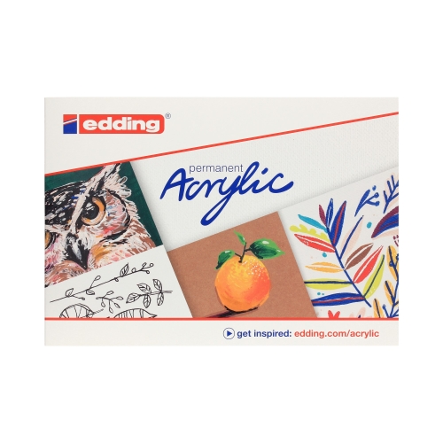 Markery akrylowe 12kol Basic Edding