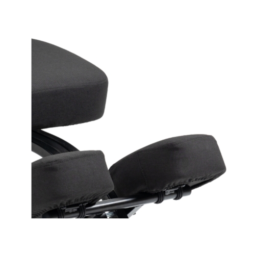 Krzesło ergonomiczne klękosiad czarny lniany + pokrowiec czarny OKNEEL PRO