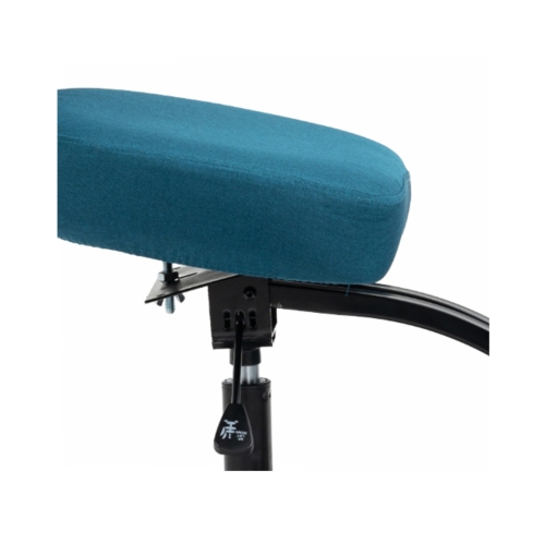 Krzesło ergonomiczne klękosiad czarny lniany + pokrowiec turkusowy OKNEEL PRO