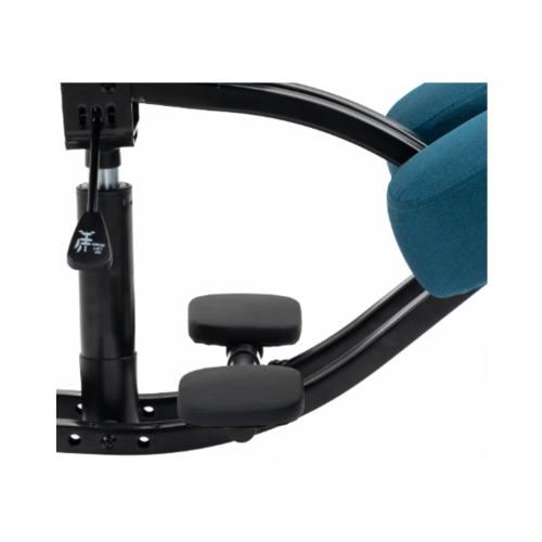 Krzesło ergonomiczne klękosiad czarny lniany + pokrowiec turkusowy OKNEEL PRO