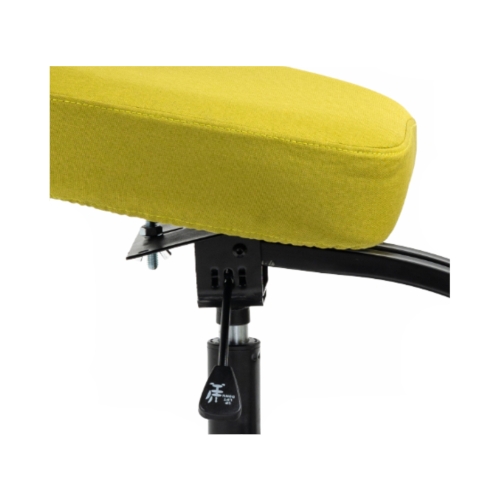 Krzesło ergonomiczne klękosiad czarny lniany + pokrowiec zielony OKNEEL PRO