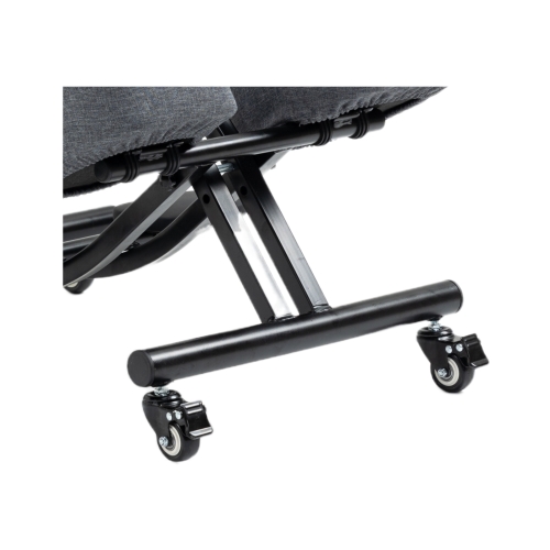 Krzesło ergonomiczne klękosiad czarny lniany + pokrowiec szary OKNEEL PRO