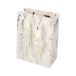 Torebki ozdobne papierowe białe 35x10x12 złote trawy B - 5szt. [2]