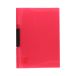 Skoroszyt klips A4/PP czerwony/przeźr Biurfol [2]