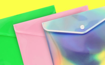 Teczki Biurfol - holo, neon, pastel 